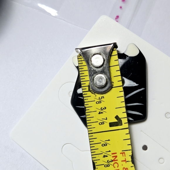 Black Cat Earrings With Rhinestone Cat Eyes Stud Earrings - Picture 12 of 17